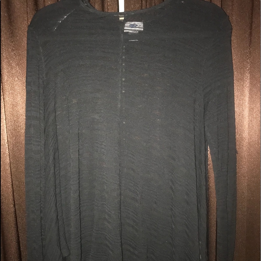 black see through long sleeve